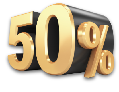 Up to 50% bonus on 1st deposit